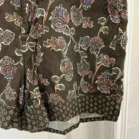 Women's High-Rise Relaxed Fit Pull-On Shorts - Knox Rose Brown Floral XXL - Picture 9 of 9